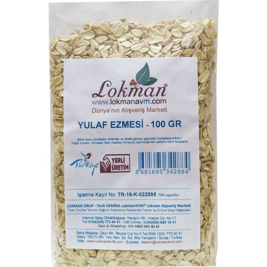 LokmanAVM Yulaf Ezmesi 100 gr Fiyatı Taksit Seçenekleri