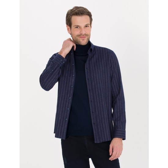 Pierre Cardin Erkek Lacivert Slim Fit G Mlek Vr Fiyat