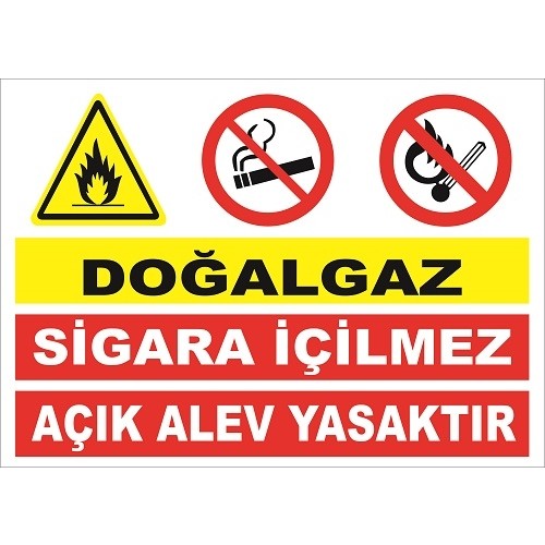 Vizyon Trafik Doğalgaz Sigara Içilmez Açık Alev Yasaktır Fiyatı