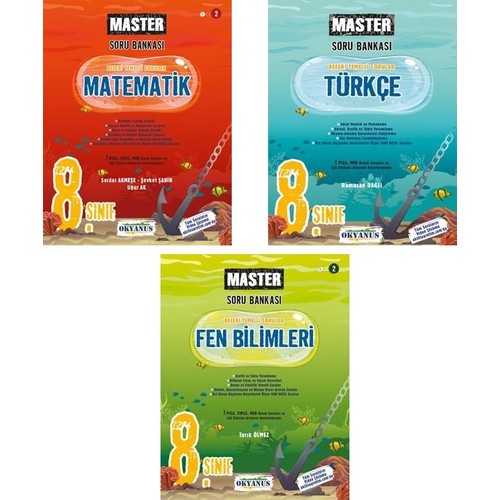 Okyanus Yayınları 8 sınıf Master Matematik Türkçe Fen Kitabı