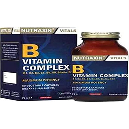 Nutraxin B Complex Vitamin 60 Kapsül Takviye Edici Gıda Fiyatı