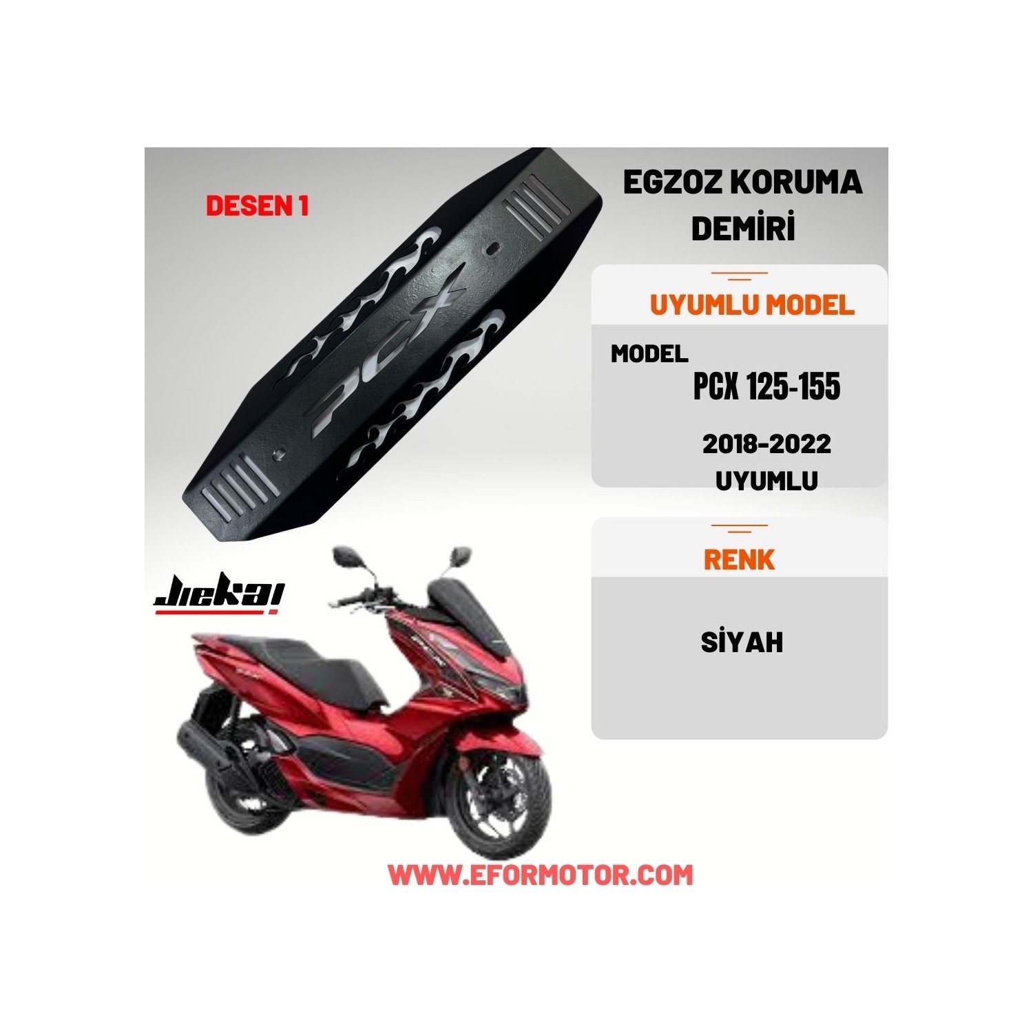 Jiekai Honda Pcx 125 150 Egzoz Koruma Demiri 2018 2022 Desen Fiyatı