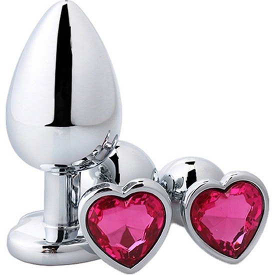 Erotica Silver Paslanmaz Metal Pembe Kalp Taşlı Anal Plug Fiyatı