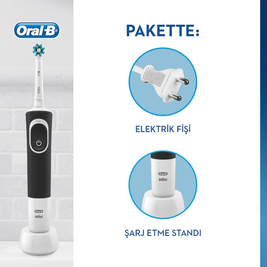 Oral B D100 Vitality Cross Action Şarjlı Diş Fırçası Siyah Fiyatı