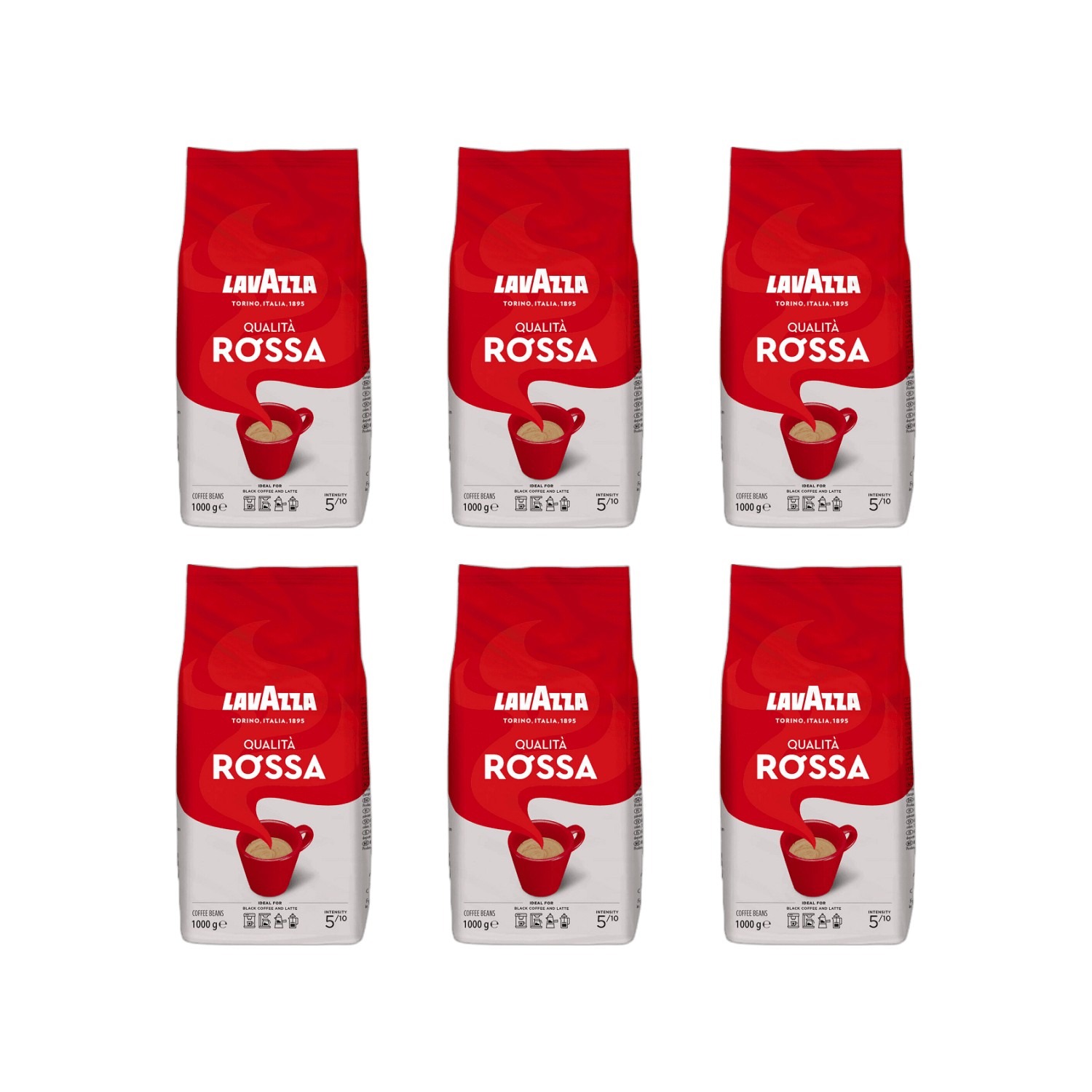 Lavazza Qualita Rossa Çekirdek Kahve 1 koli 1 kg x 6 Fiyatı