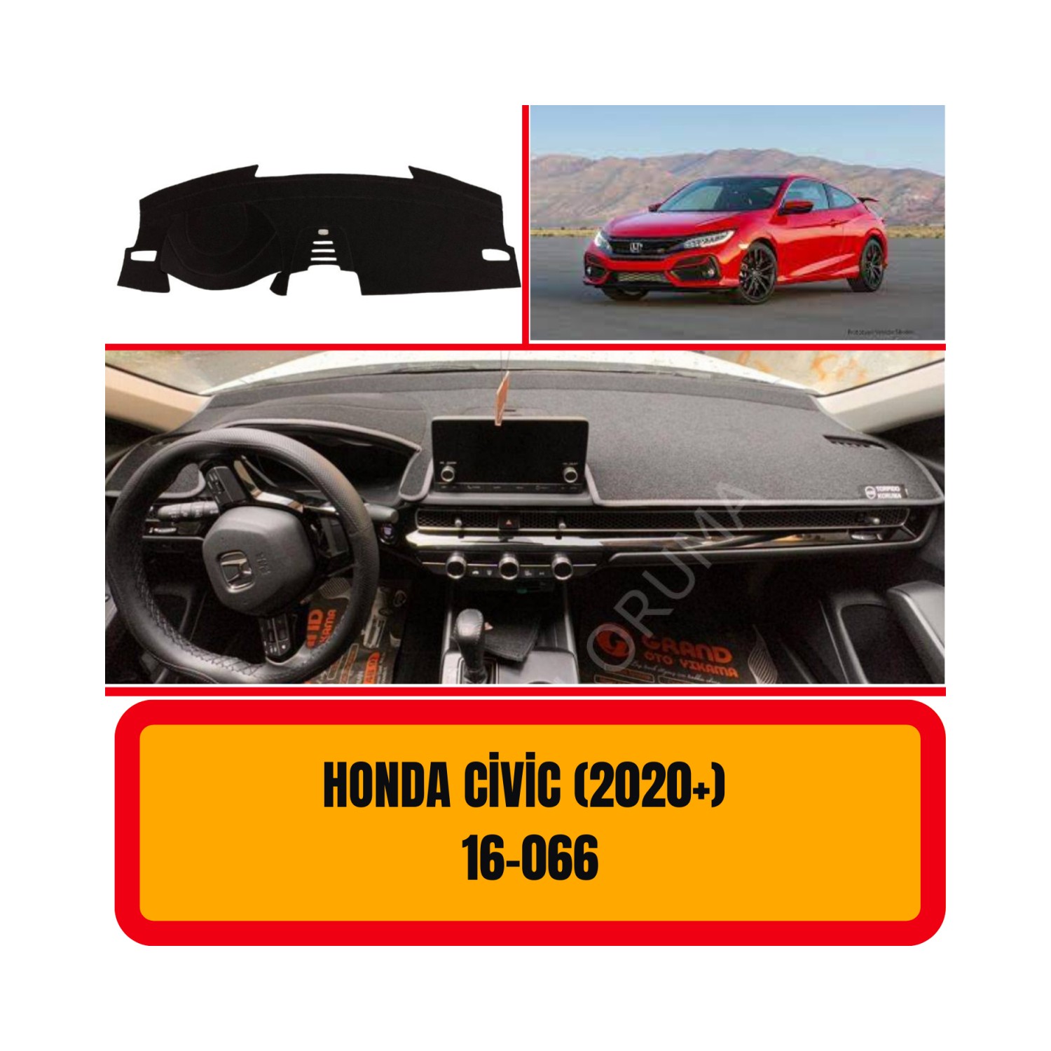 A3D Torpido Koruma Honda Civic 2020 Ön Göğüs Panel Fiyatı