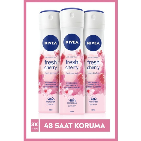 Nivea Kadın Sprey Deodorant Fresh Cherry 48 Saat Fiyatı