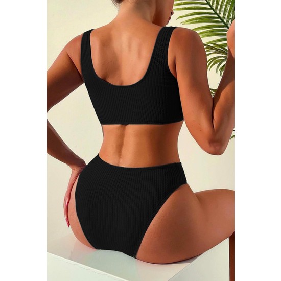 Angelsin Özel Fitilli Kumaş Tankini Bikini Üstü Fiyatı