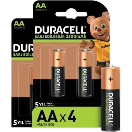 Duracell Arj Edilebilir Aa Mah Piller Li Paket X Fiyat