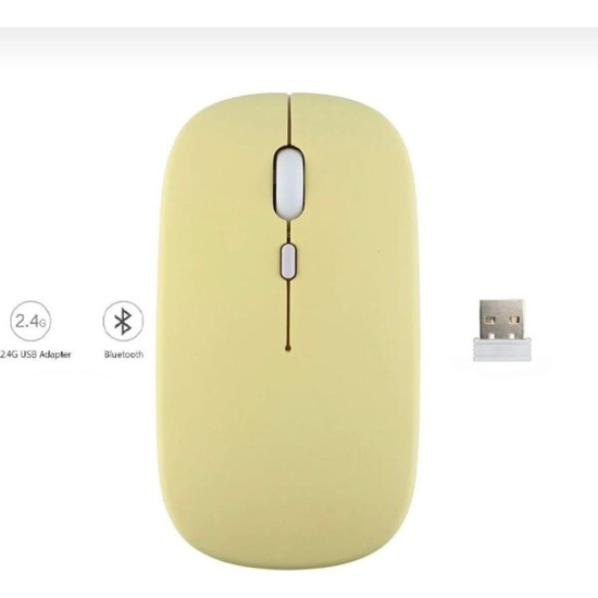 Alfa MEC Tüm Cihazlara Uyumlu Mouse Bluetooth Wireless Şarjlı Fare 2 4g