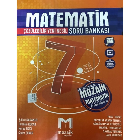 Mozaik Yayınları 7 Sınıf Matematik Soru Bankası Kitabı ve Fiyatı