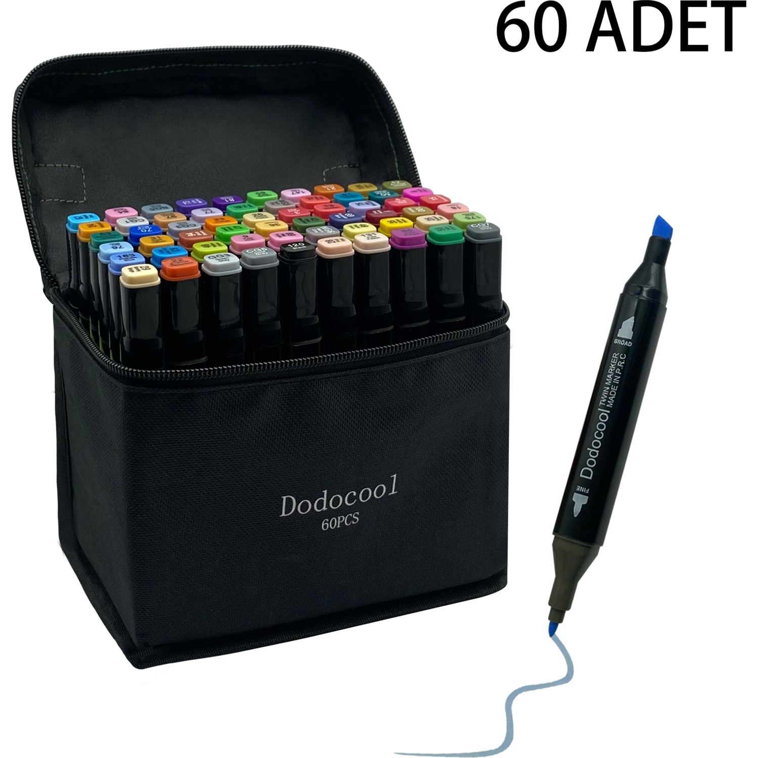 Dodocool 60lı Çift Uçlu Touch Marker Art Tasarım Kalem Seti Fiyatı