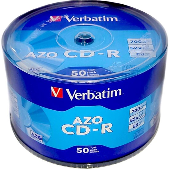 Verbatim Cd R Azo 700MB 52X 80MIN 50Lİ Paket Fiyatı