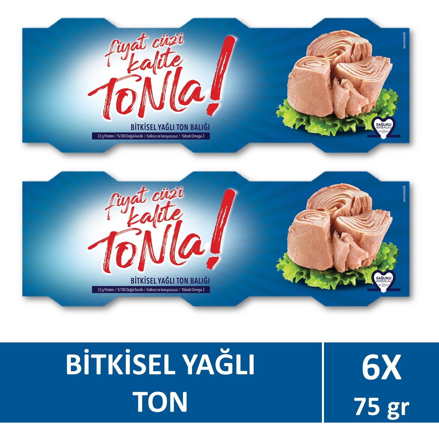 Kalite Tonla Ayçiçek Yağlı Ton Balığı 3X75 gr X2 Adet Fiyatı