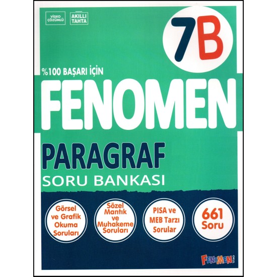 Fenomen 7 Sınıf Fenomen Paragraf Soru Bankası B Kitabı ve Fiyatı