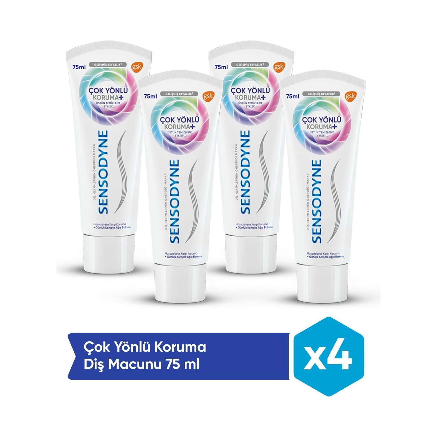 Sensodyne Çok Yönlü Koruma Diş Macunu 75 ml x 4 Fiyatı