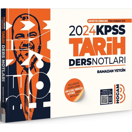 Benim Hocam Yayınları 2024 KPSS Tarih Ders Notları Kitabı