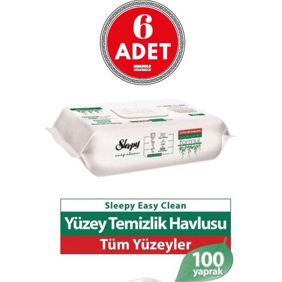 Sleepy Easy Clean Y Zey Temizlik Havlusu L X Adet Fiyat