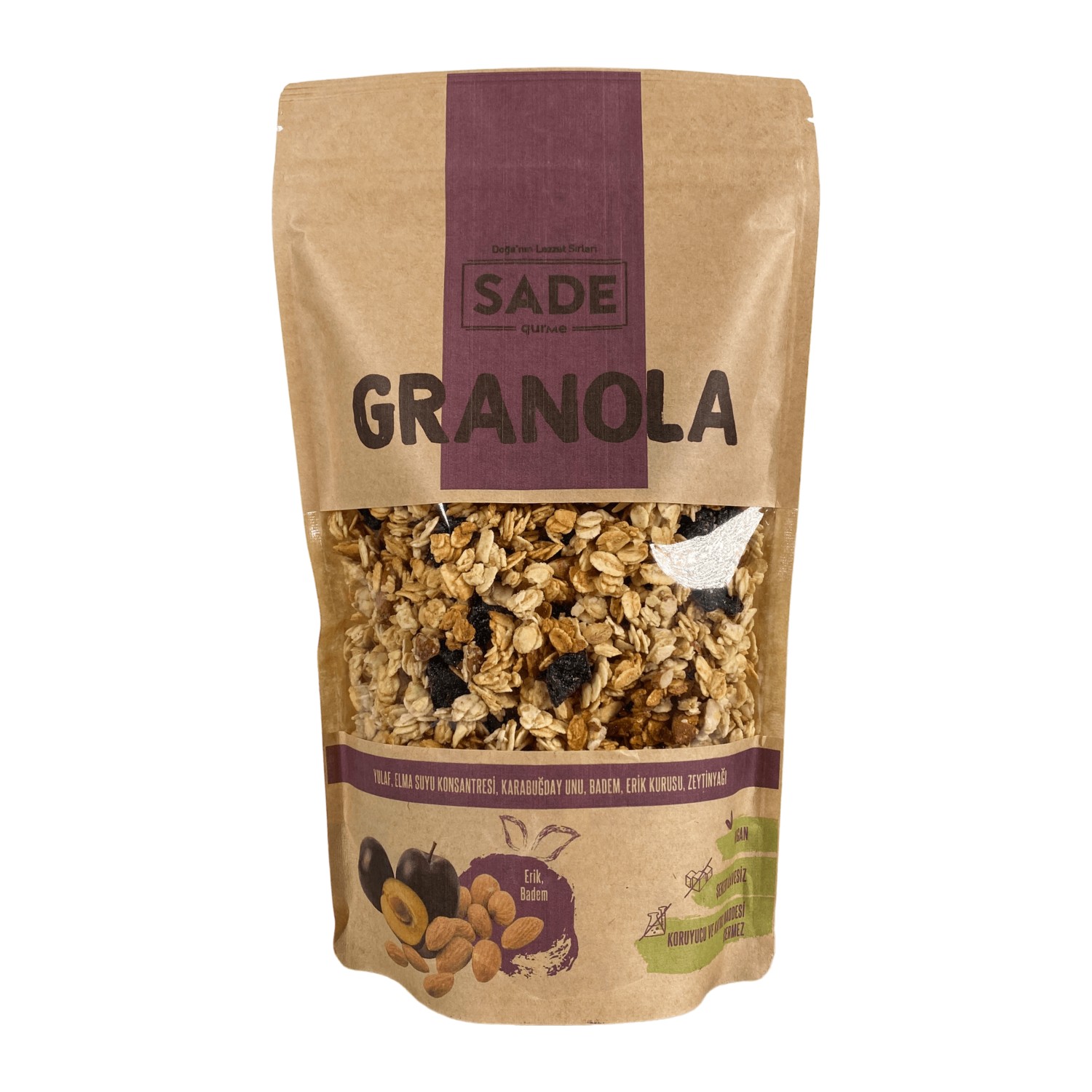 Sade Gurme Badem Ve Erikli Granola Gr Fiyat