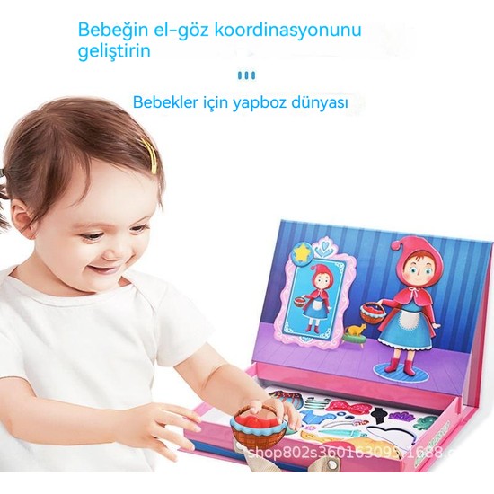 Maskot Çocuk Erken Eğitim Bulmaca Prenses Giyinmek Manyetik Fiyatı