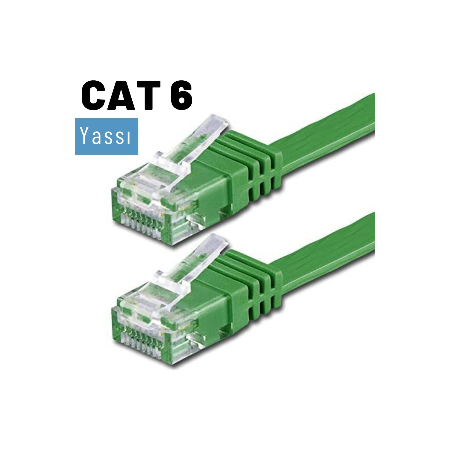 IRENIS CAT6 Yassı Ethernet Network LAN Kablosu Yeşil 15 Fiyatı