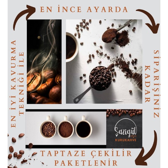 Şazigül Kurukahve Türk Kahvesi 8 Paket x 100 gr Taze Çekilir Fiyatı