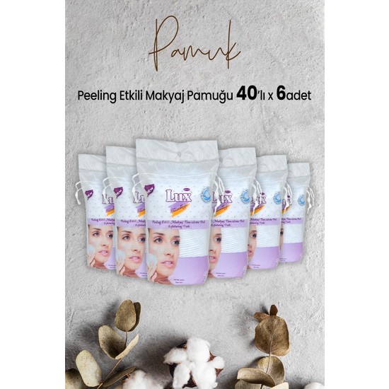 Lux Peeling Etkili Makyaj Pamuğu 40 Lı x 6 Adet Fiyatı