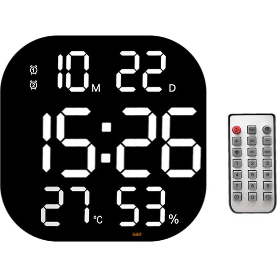 Led Dijital Duvar Saati Uzaktan Kumanda S Cakl K Tarih Hafta Fiyat