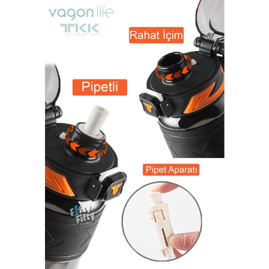 Vagonlife Tkk 600 ml Çift Kullanım Pipetli rahat Içim Bpa Fiyatı