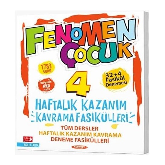 Fenomen Çocuk Yayınları Haftalık Kazanım Kavrama Fasikülleri Kitabı