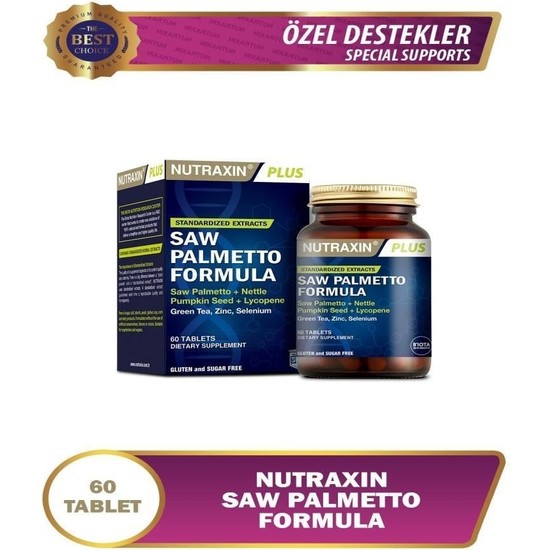 Nutraxin Saw Palmetto Formula 60 Tablet Bitki Ekstreleri Fiyatı