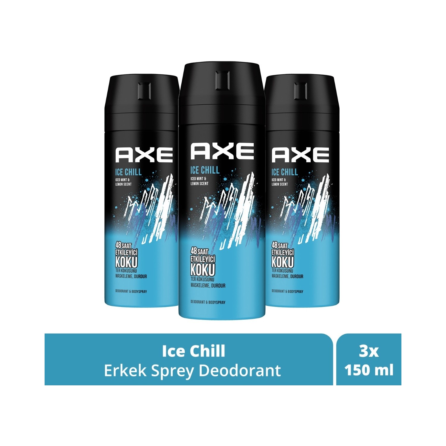 Axe Erkek Deodorant Bodyspray Ice Chill Saat Etkileyici Fiyat