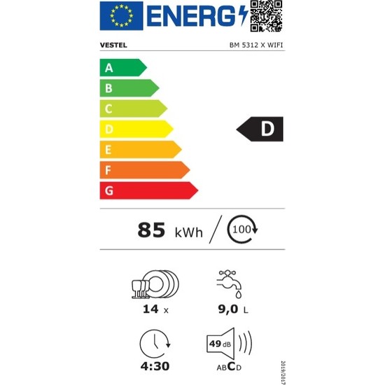 Vestel BM 5312 X WIFI Bulaşık Makinesi Fiyatı Taksit Seçenekleri