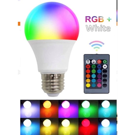 SCR Kumandalı Ampul Renk Değiştiren 9W Rgb White LED Ampul Fiyatı