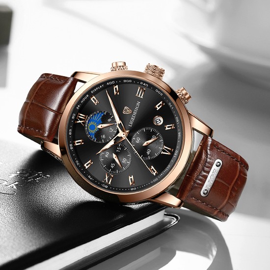 Hanyang S Altın Beyaz Erkek Saatler Lıge Chronograph Üst Fiyatı