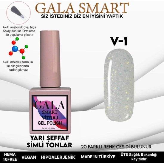 Gala Smart Vitraj Kalıcı Oje 10 ml V1 Fiyatı Taksit Seçenekleri