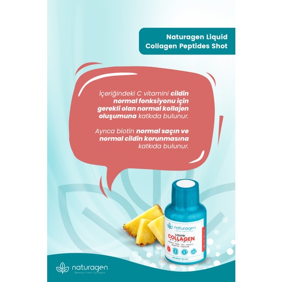 Naturagen Ananas Aromalı Likit Collagen Shot 60 ml 1 Adet Fiyatı