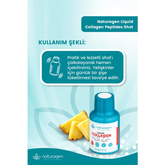 Naturagen Ananas Aromal Likit Collagen Shot Ml Adet Fiyat