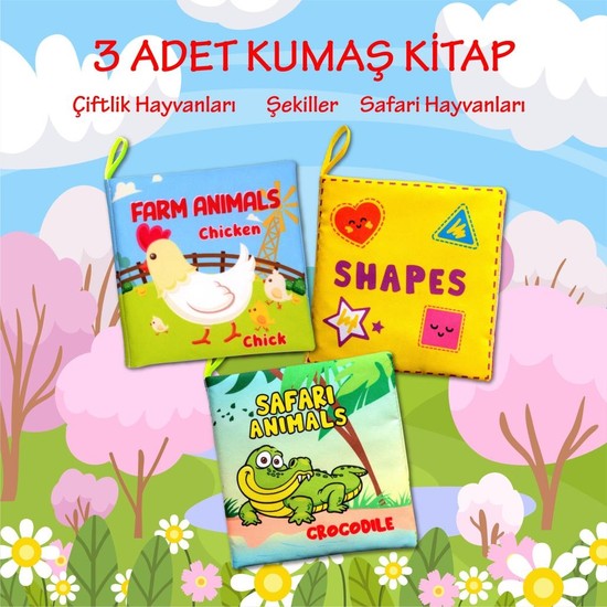 SuperShop 3 Kitap Tox Ingilizce Şekiller Çiftlik ve Safari Fiyatı