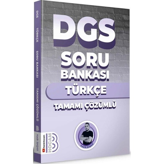 Benim Hocam Yayınları 2024 DGS Türkçe Tamamı Çözümlü Soru Kitabı