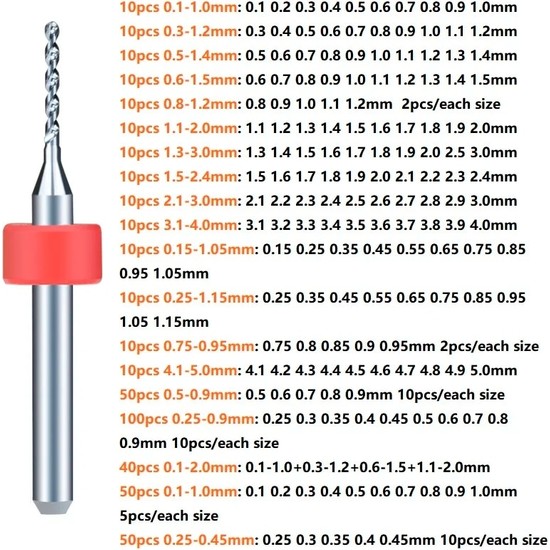 10 Adet 0 5 1 4mm Xcan Matkap Ucu Seti Pcb Devre Tabancası Fiyatı