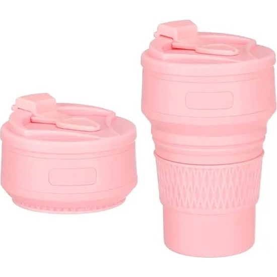 Pembe 350 ml Taşınabilir Kahve Kupa Seyahat Katlanabilir Fiyatı