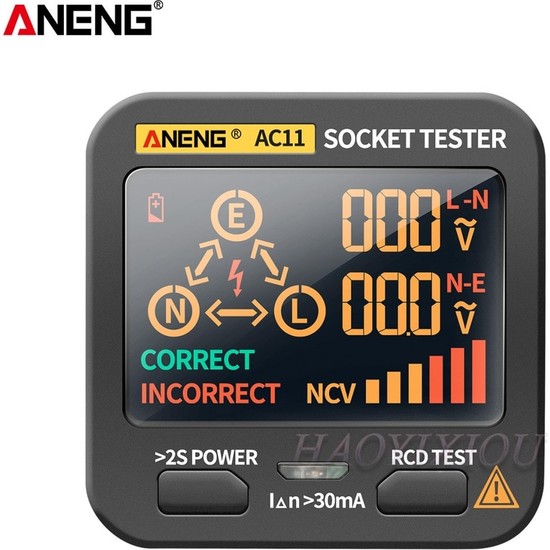 ANENG Ab Tak Aneng AC11 Dijital Akıllı Soket Test Cihazı Gerilim Testi