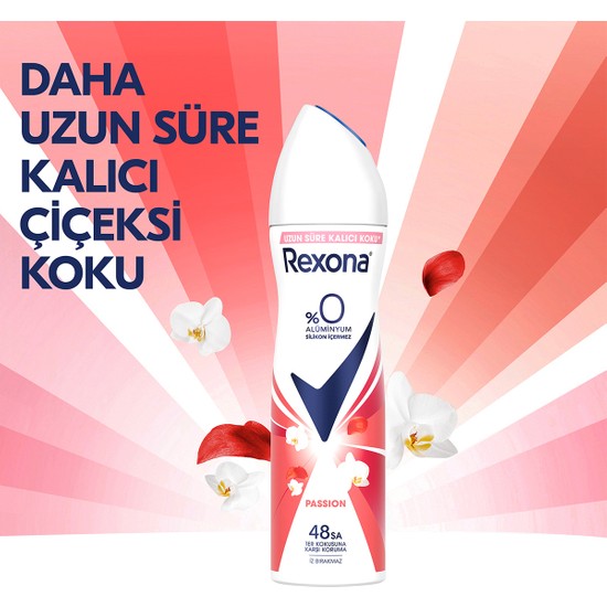 Rexona Kadın Sprey Deodorant Passion 0 Alüminyum 48 Saat Fiyatı