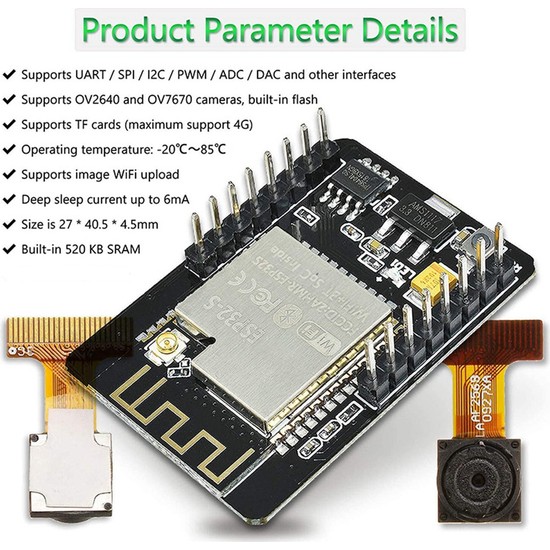 Humble ESP32 CAM Wifi Bluetooth Modülü Kamera Modülü Fiyatı