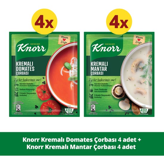 Knorr Hazır Çorba Kremalı Mantar 4 Kişilik 63 Gx4 Knorr Fiyatı