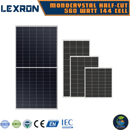 Lexron 560 Watt 144 Cell Half Cut Monokristal Güneş Paneli Fiyatı