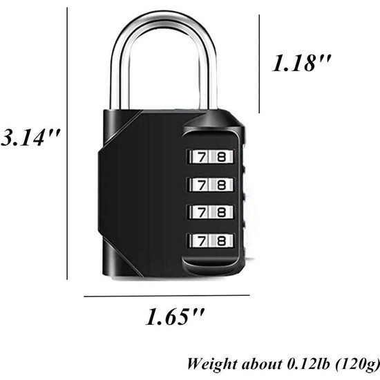 Safety1 Şifreli Kilit 2 Paket Su Geçirmez Sıfırlanabilir 4 Fiyatı