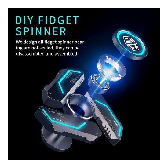 Htun Fidget Spinners Parlak Işıklı Metal Parmak El Spinner Fiyatı