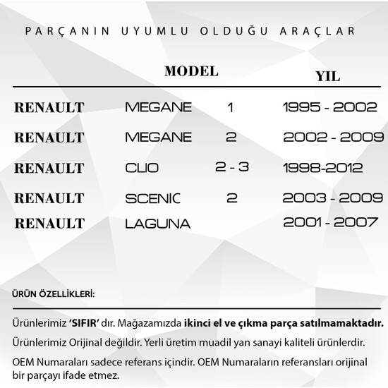 Alpha Auto Part Renault Megane clio laguna Için Jant Kapak Fiyatı